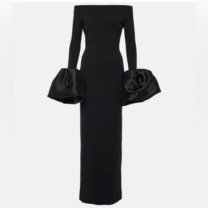 Solace London Talia Off-Shoulder Crepe Gown